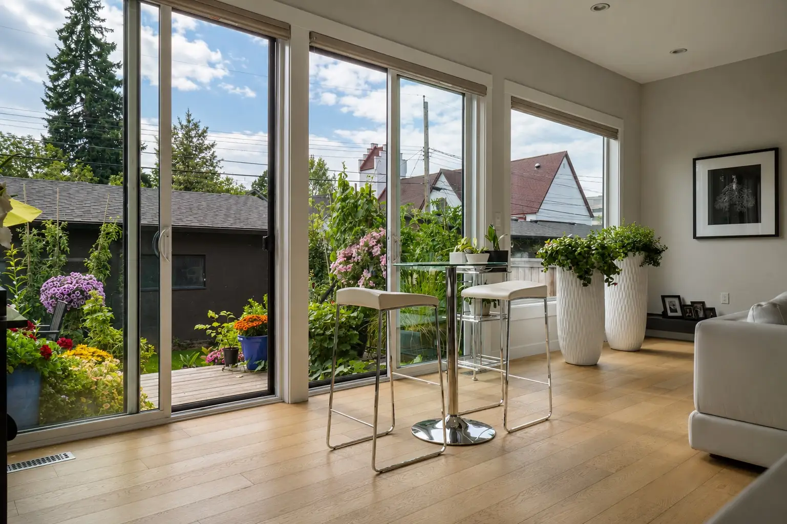 Crescent Heights — Lounge and garden doors