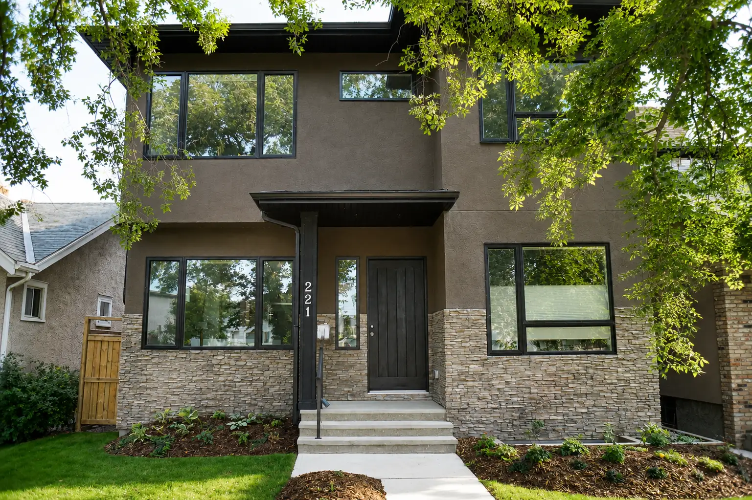 Crescent Heights — Front elevation